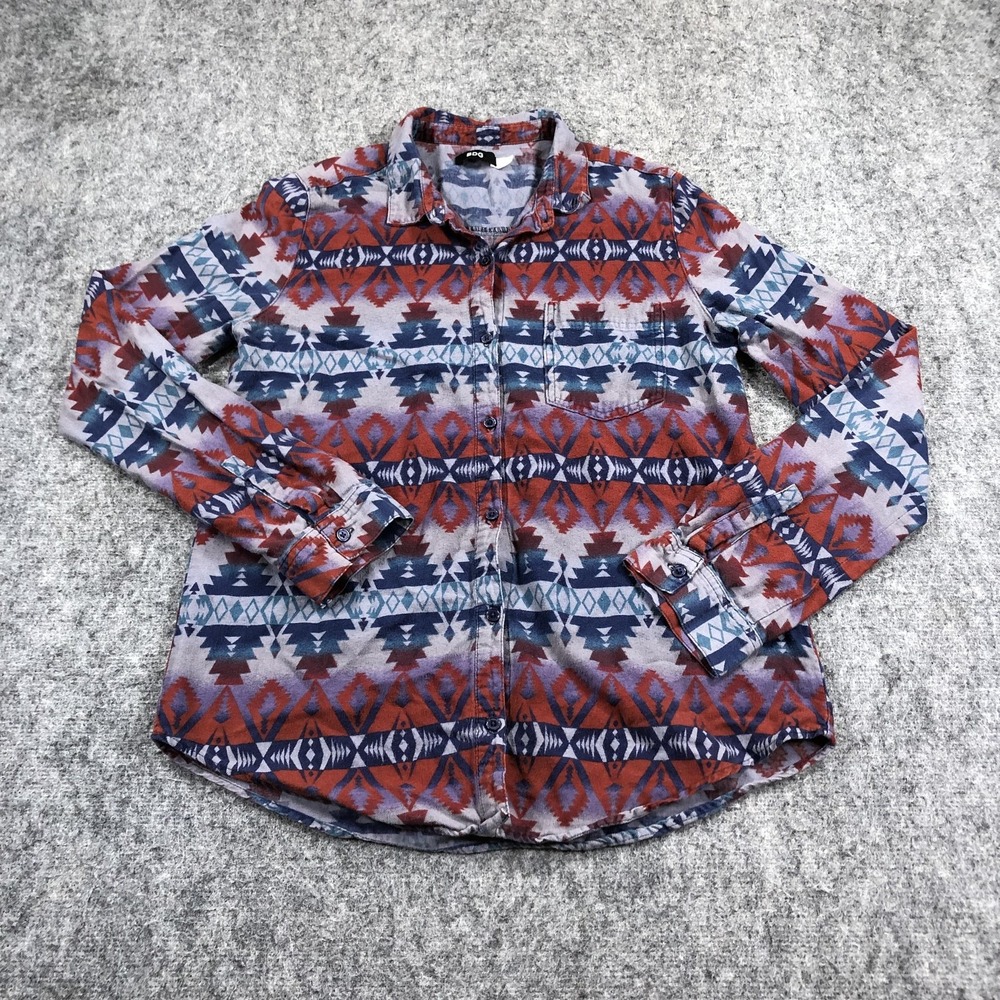 BDG Shirt Womens L Multicolor Southwestern Geometric Flannel Button Up Casual